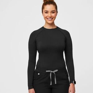 Figs Black Long Sleeve Top